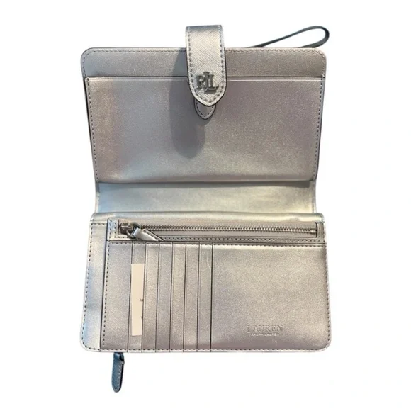 Ralph Lauren Silver Wristlet Wallet EUC - Picture 2 of 2